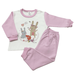 BUNNY BEBE Βρεφικές Πιτζάμες Για Κορίτσι Bunny Pink