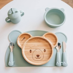 FREE ON Παιδικό Πιάτο Bamboo Με Χωρίσματα & Βεντούζα Koala (6+ μηνών)
