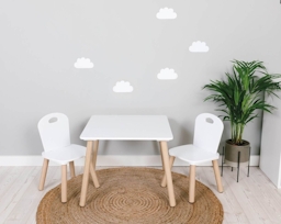 FREE ON Ξύλινο Παιδικό Τραπέζι Με Καρέκλες Athena White