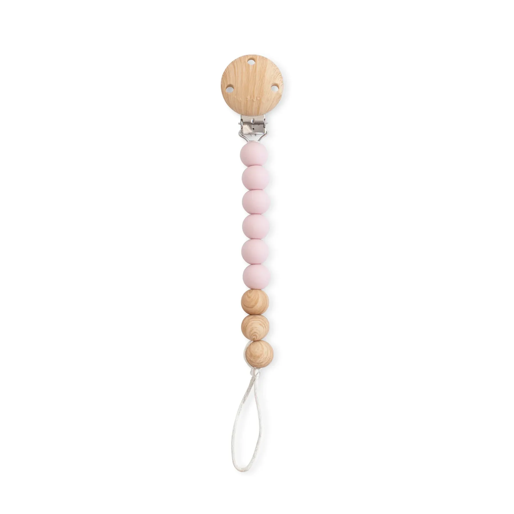 SARO Κλιπ Πιπίλας Σιλικόνης Με Χάντρες Woody Pink