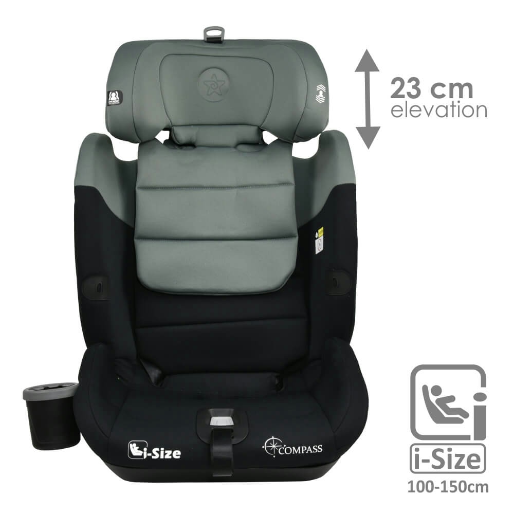 BEBE STARS Κάθισμα Αυτοκινήτου Isofix i-Size Compass Olive (76-150cm)