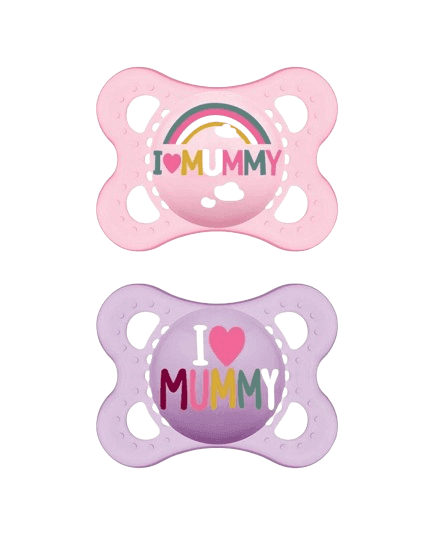 MAM Σετ Πιπίλες Σιλικόνης I Love Mommy Girl (2-6 μηνών)
