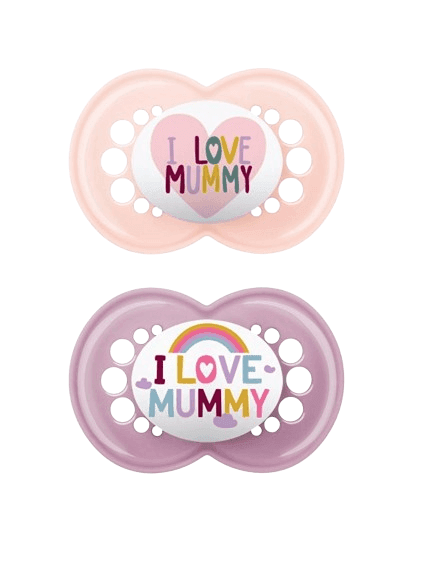MAM Σετ Πιπίλες Σιλικόνης I Love Mummy Girl (16+ μηνών)