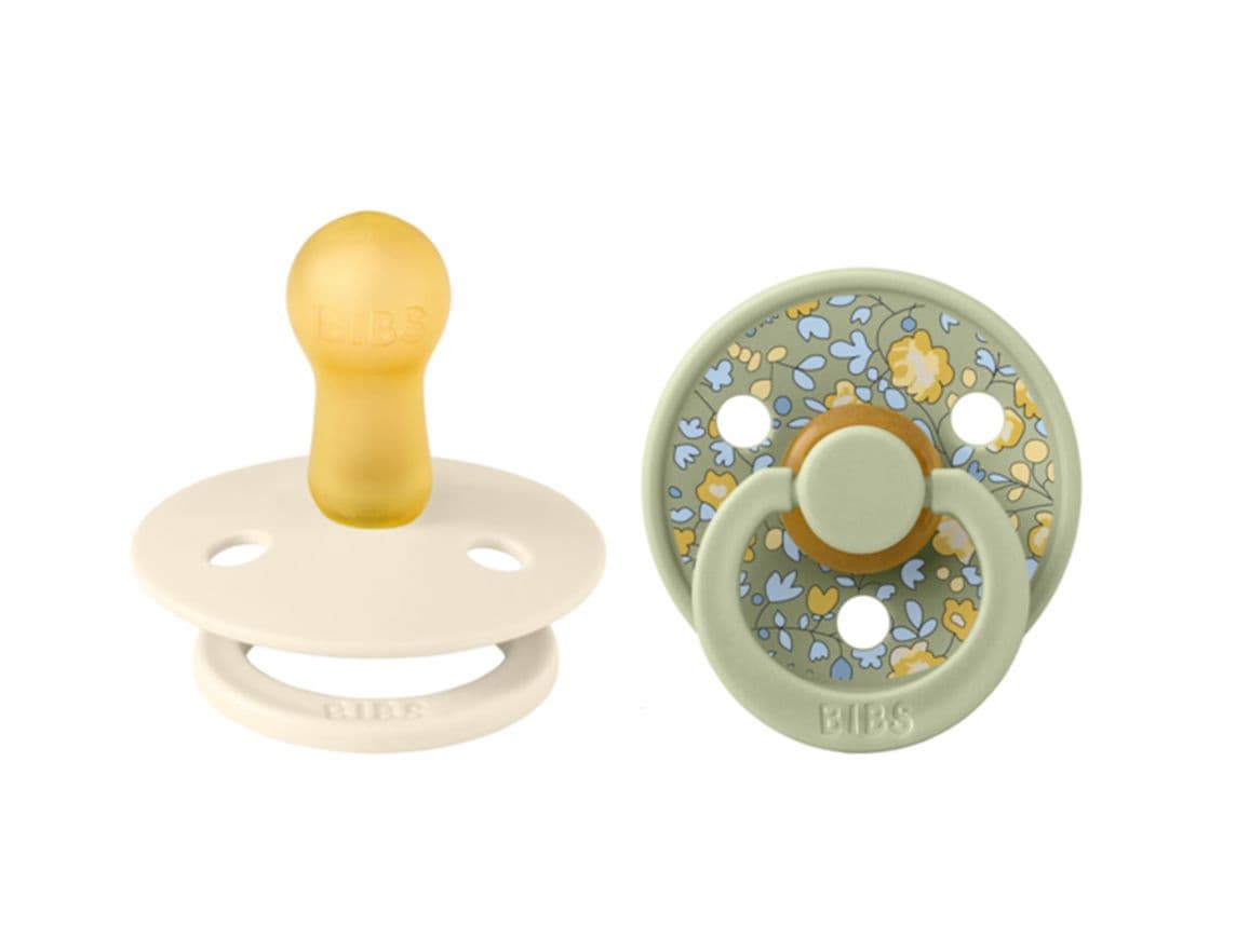 BIBS x LIBERTY Σετ Στρογγυλές Πιπίλες Latex Colour Eloise Sage (6-18 μηνών)
