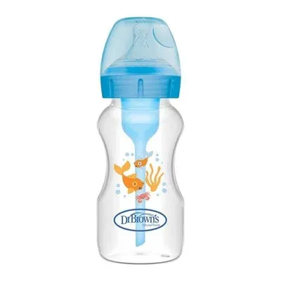 DR. BROWN'S Πλαστικό Μπιμπερό Options+ 270ml Blue (0+ μηνών)