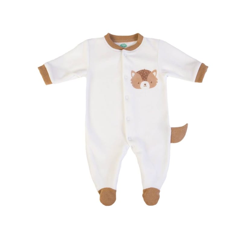 FS BABY Βρεφικό Βελουτέ Μακρυμάνικο Φορμάκι Little Brown Fox