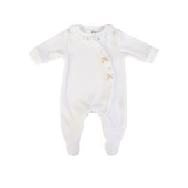 FS BABY Βρεφικό Βελουτέ Μακρυμάνικο Φορμάκι Ivory & Bows