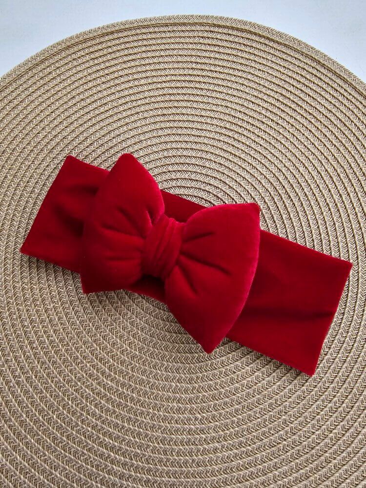 STAMATIS BEBE Βρεφική Βελουτέ Κορδέλα Για Μωρά Με Μεγάλο Φιόγκο Κλεοπάτρα