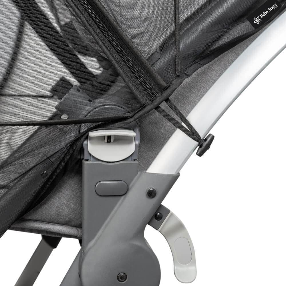 BEBE STARS Κουνουπιέρα Καροτσιού Με Καμπύλη Universal Black