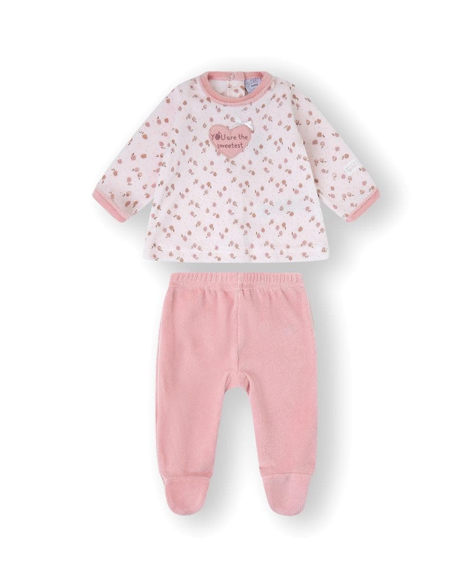 YATSI BABY Βρεφικό Βελουτέ Σετ Ρούχων You Are The Sweetest