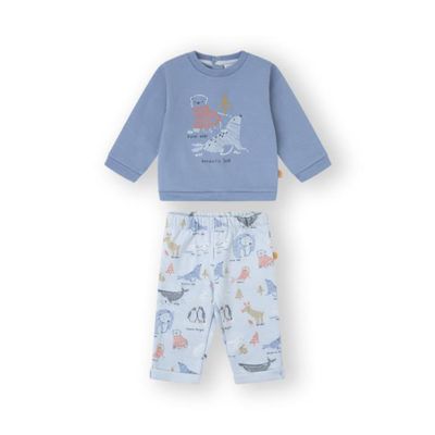 YATSI BABY Βρεφικό Σετ Ρούχων Φούτερ Με Μακρυμάνικο Μπλουζάκι & Παντελονάκι Antartic Polar Bear