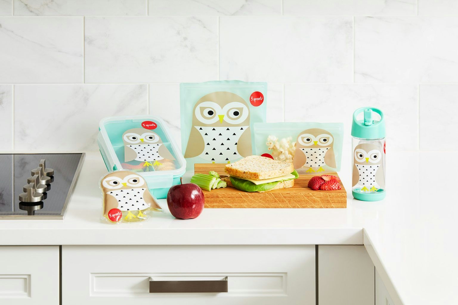 3 SPROUTS Παιδικό Τάπερ Φαγητού Owl