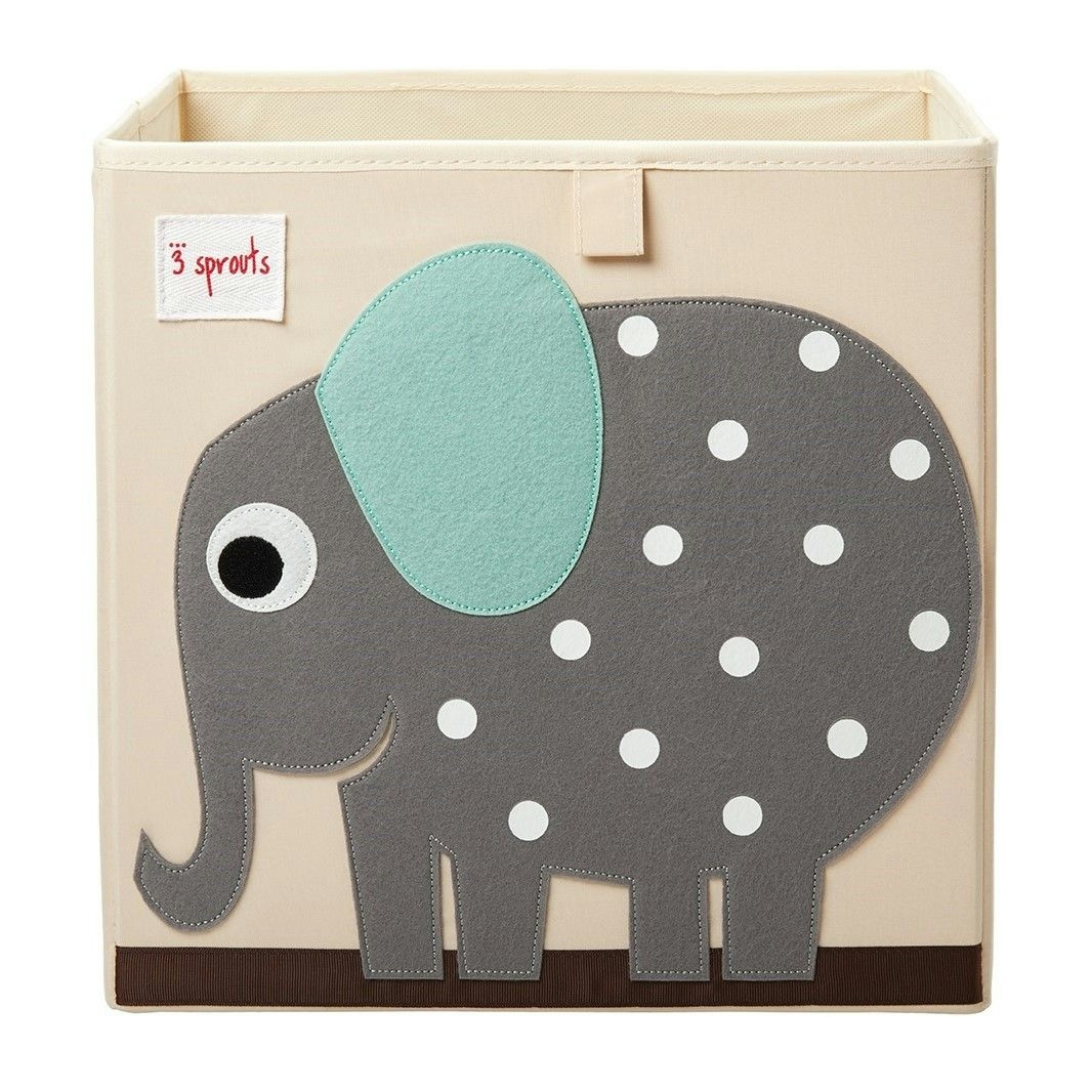 3 SPROUTS Τετράγωνο Κουτί Αποθήκευσης Παιχνιδιών Elephant