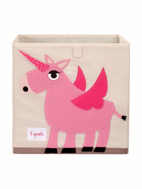 3 SPROUTS Τετράγωνο Κουτί Αποθήκευσης Παιχνιδιών Unicorn