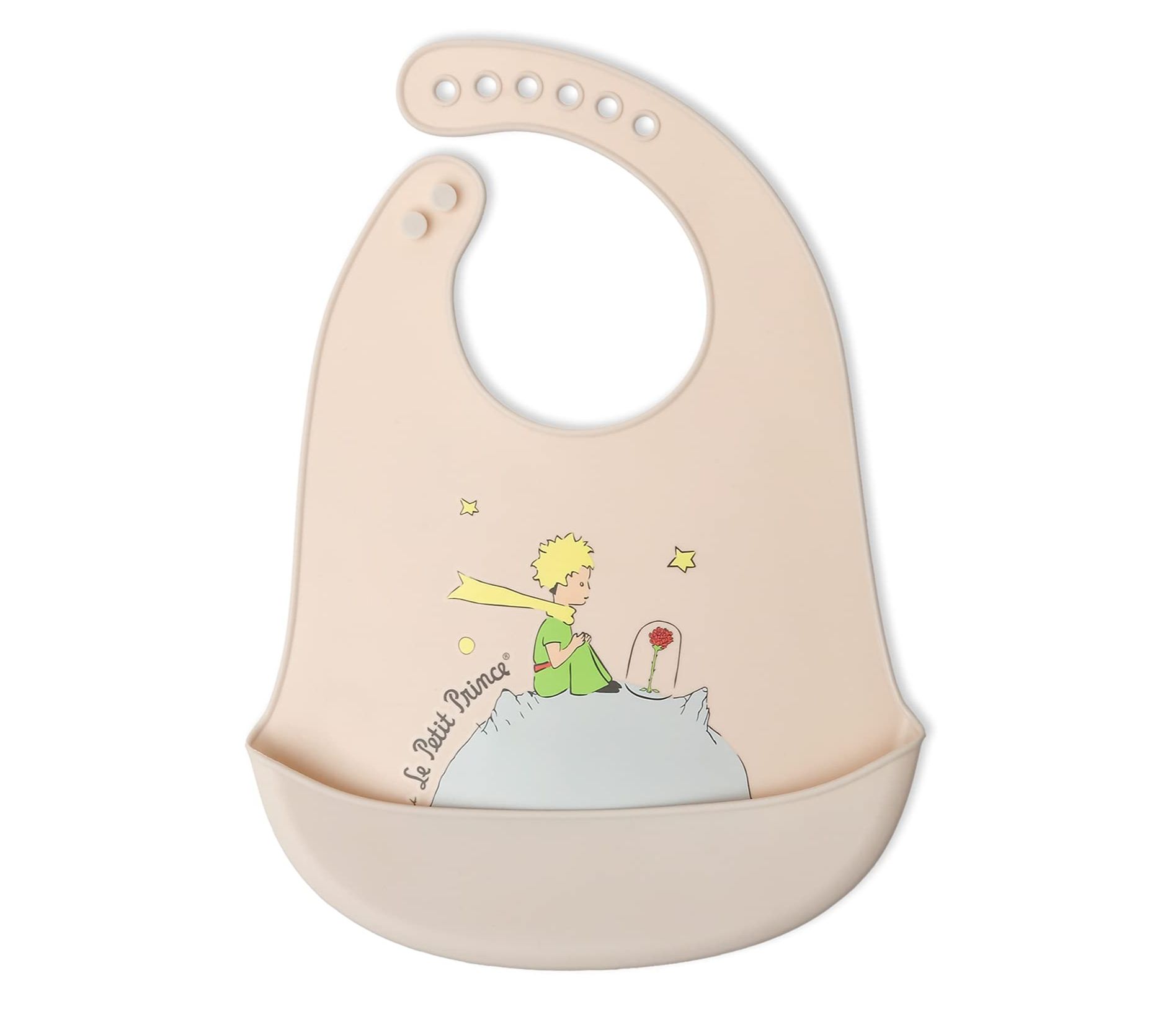 KIOKIDS Βρεφική Σαλιάρα Σιλικόνης Με Τσέπη Little Prince (4+ μηνών)