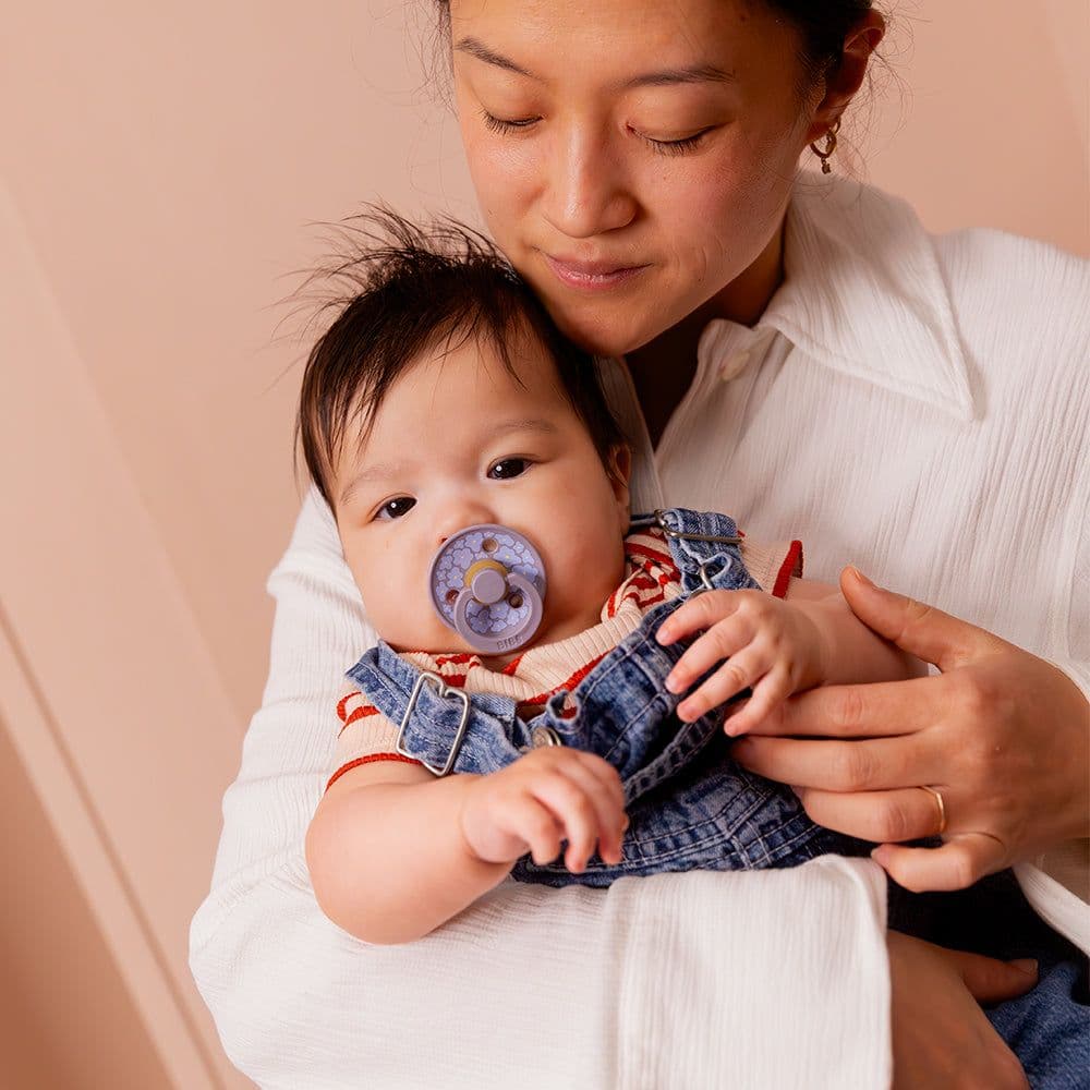 BIBS Σετ Στρογγυλές Πιπίλες Latex Studio Colour Jasmine Fossil Grey Mix (0-6 μηνών)