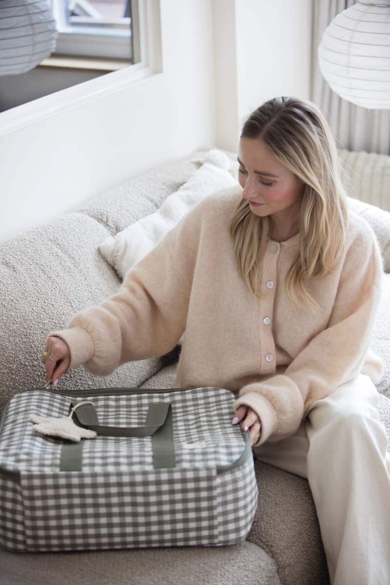 WALKING MUM Τσάντα Μαιευτηρίου Poppy Olive Πουά