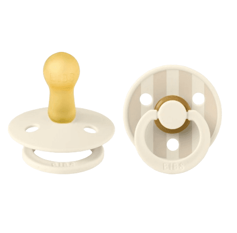 BIBS Σετ Στρογγυλές Πιπίλες Latex Studio Colour Ivory Vanilla Mix (0-6 μηνών)