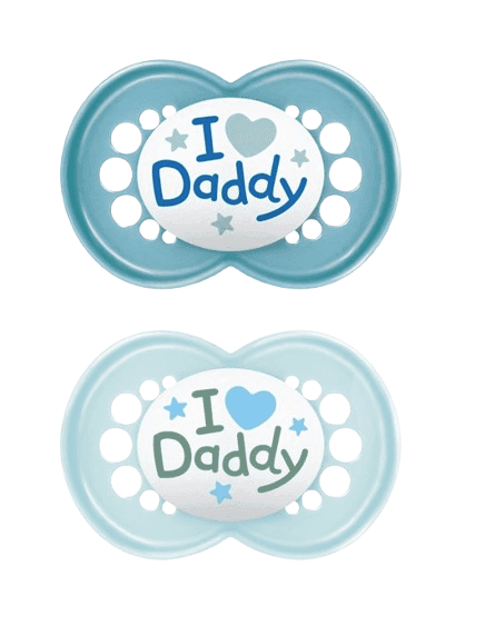 MAM Σετ Πιπίλες Σιλικόνης I Love Daddy Boy (16+ μηνών)