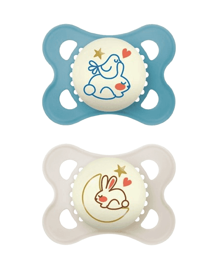 MAM Σετ Πιπίλες Σιλικόνης Original Night Boy (2-6 μηνών)