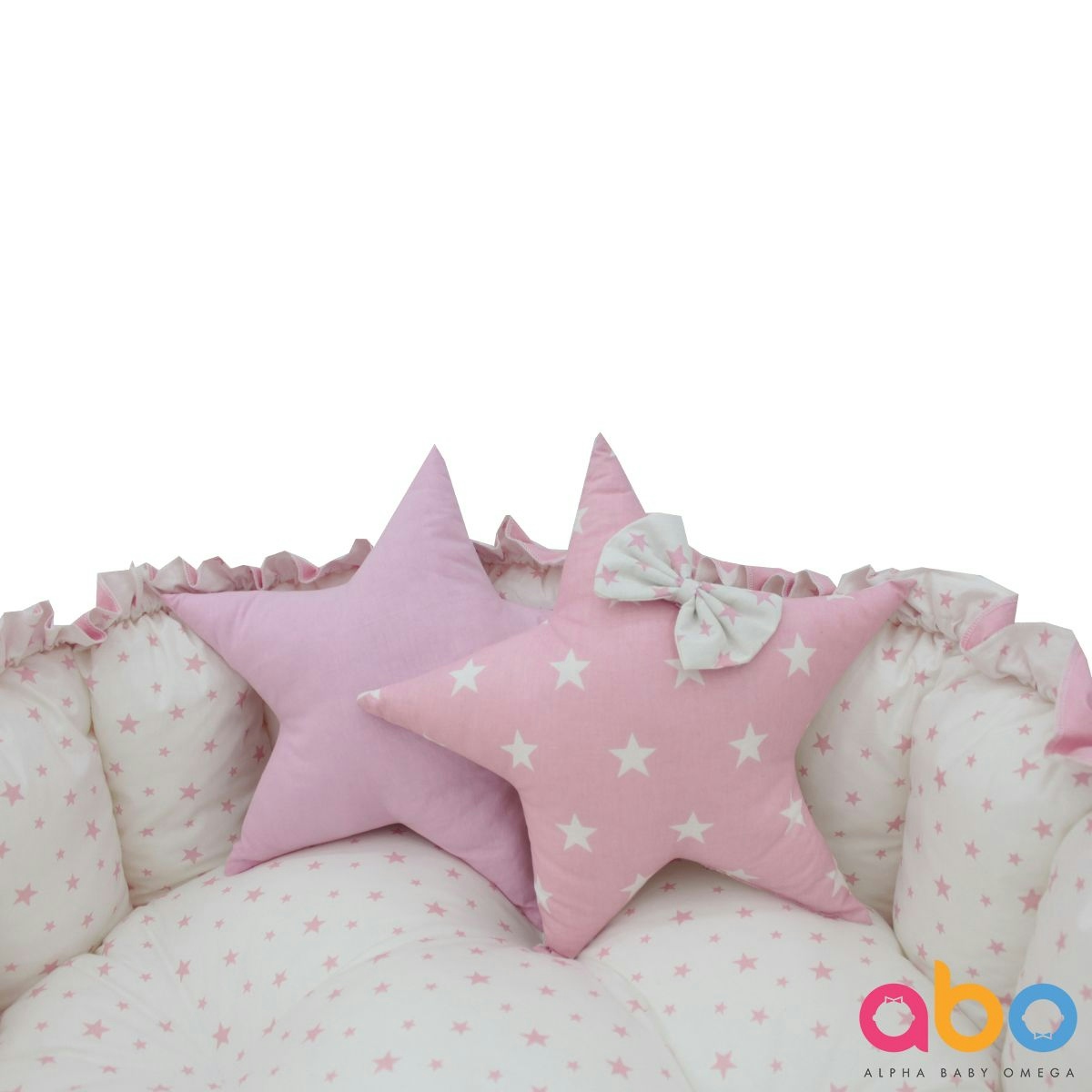 ABO Βρεφική Φωλιά Ύπνου-Χαλάκι Δραστηριοτήτων Pink Stars