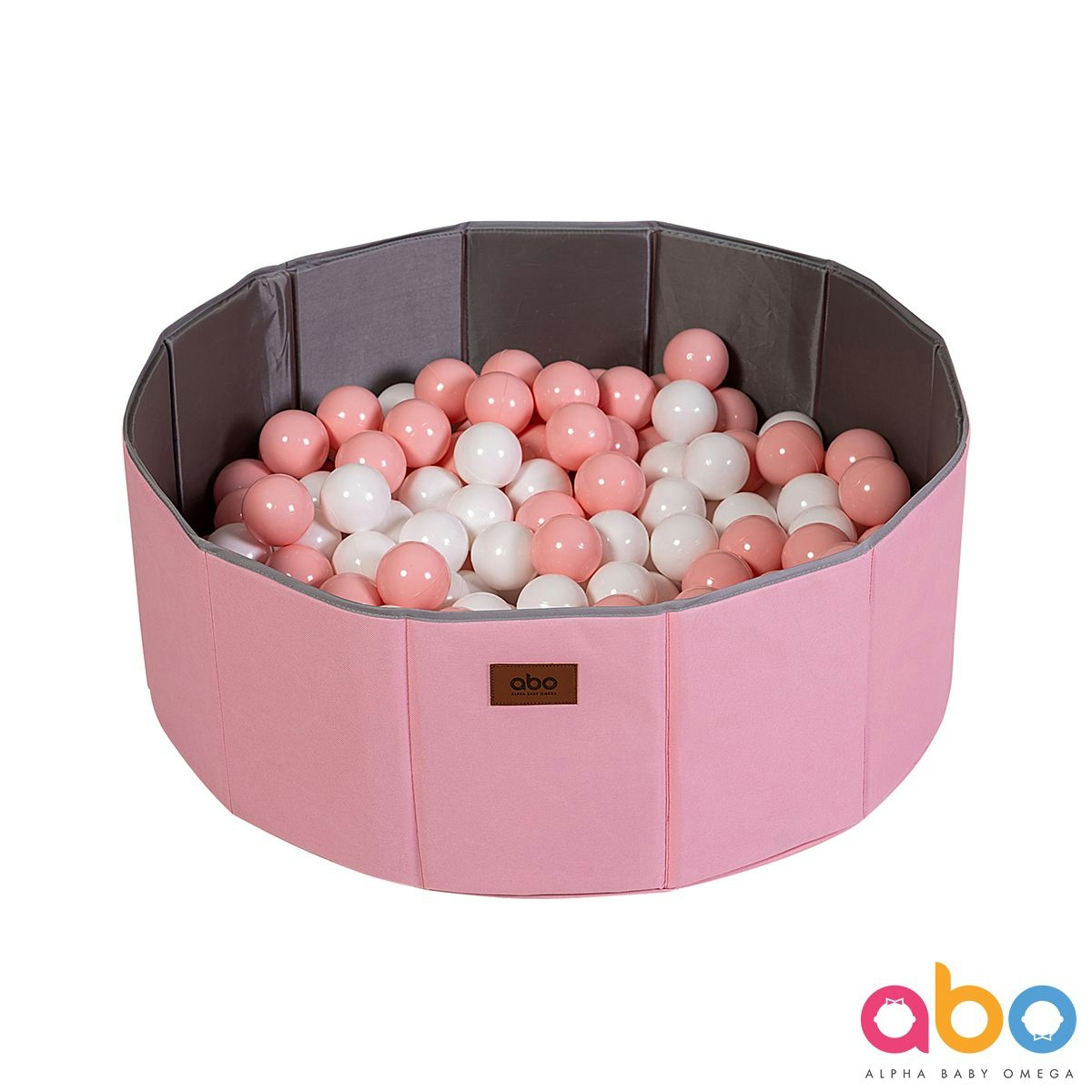 ABO Αναδιπλούμενη Μπαλοπισίνα Με Μπαλάκια Pink
