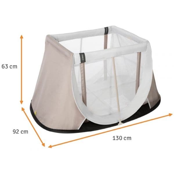 AEROMOOV Αναδιπλούμενο Παρκοκρέβατο 2 Επιπέδων Instant Travel Cot Grey Rock