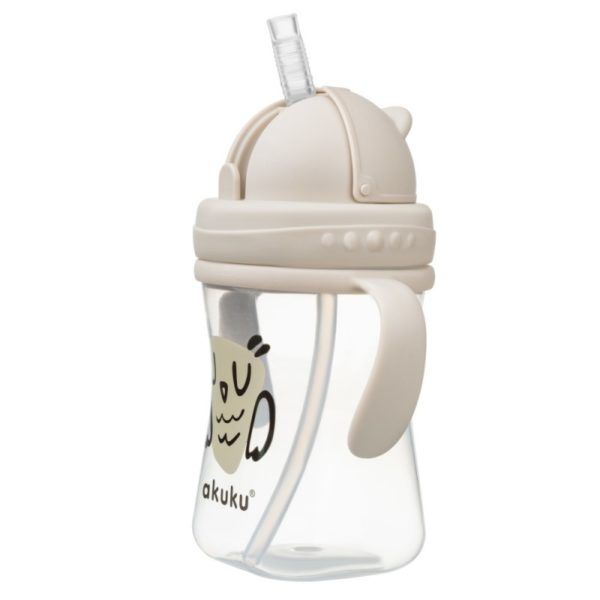 AKUKU Εκπαιδευτικό Ποτηράκι Με Καλαμάκι Owl 290ml (9+ μηνών)