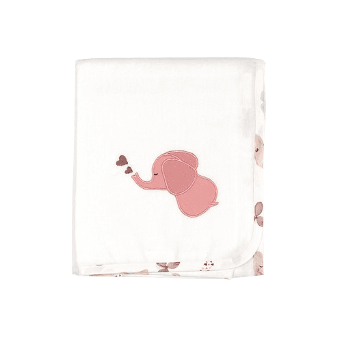 BABY STAR Πάνα Αγκαλιάς Φανέλα Pink Elephant
