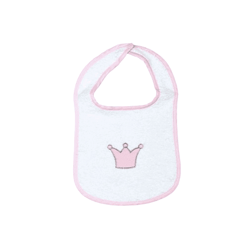 BABY STAR Βρεφική Σαλιάρα Πετσετέ Με Velcro Princess Ροζ (0+ μηνών)