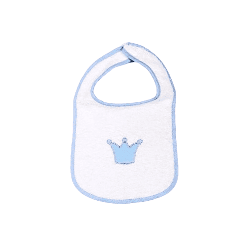BABY STAR Βρεφική Σαλιάρα Πετσετέ Με Velcro Prince Σιέλ (0+ μηνών)