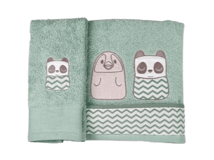 BABY STAR Σετ Βρεφικές Πετσέτες Tiny Friends Λαδί (2 Τεμάχια)