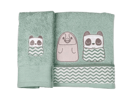 BABY STAR Σετ Βρεφικές Πετσέτες Tiny Friends Λαδί (2 Τεμάχια)