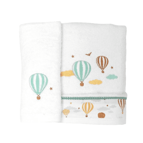 BABY STAR Σετ Βρεφικές Πετσέτες Air Balloon (2 Τεμάχια)