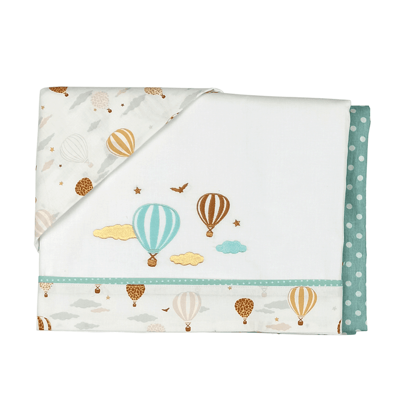 BABY STAR Σετ Σεντόνια Κούνιας Με Λάστιχο Air Balloon (3 Τεμάχια)