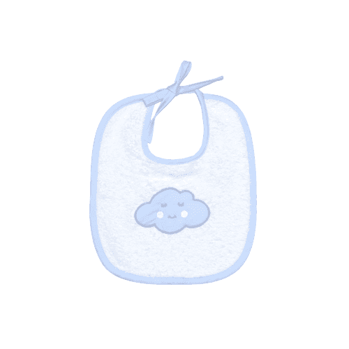 BABY STAR Βρεφική Σαλιάρα Πετσετέ Σύννεφο Σιέλ (0+ μηνών)