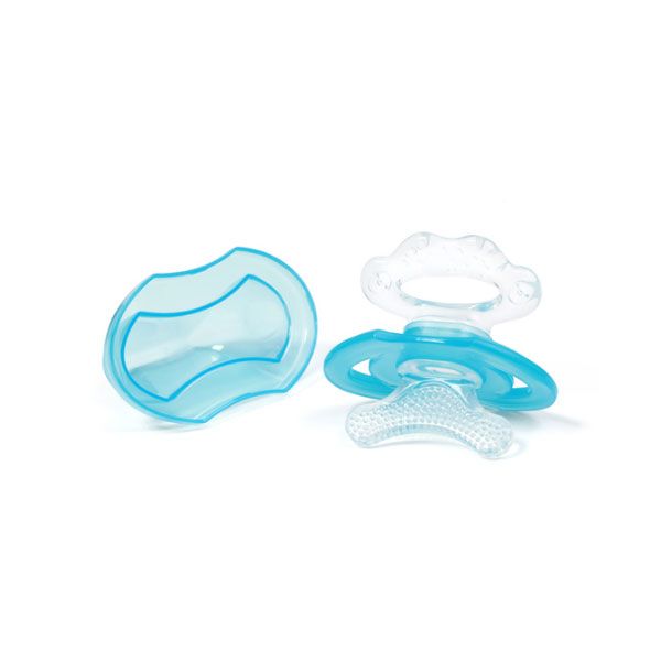 BABYONO Μασητικό Σιλικόνης Μασελάκι Για Μωρά Blue (3+ μηνών)