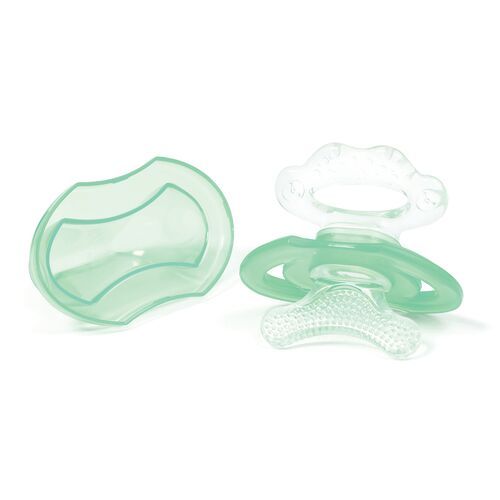 BABYONO Μασητικό Σιλικόνης Μασελάκι Για Μωρά Green (3+ μηνών)