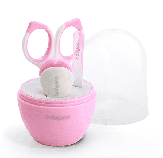 BABYONO Σετ Περιποίησης Νυχιών Μωρού Με Θήκη Pink (0+ μηνών)