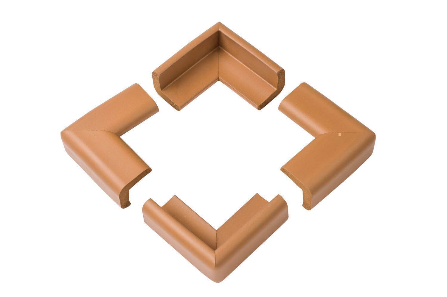 BABYONO Προστατευτικά Για Γωνίες Από Αφρώδες Υλικό Brown (4 Τεμάχια)