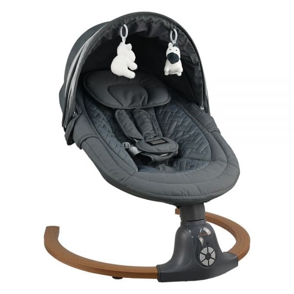 BEBE STARS Ηλεκτρικό Ρηλάξ Μωρού Fluffy Smoked Grey (0-9 kg)