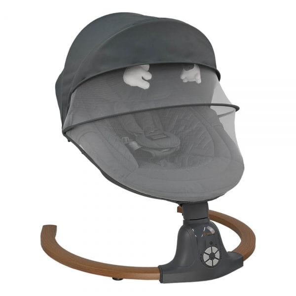 BEBE STARS Ηλεκτρικό Ρηλάξ Μωρού Fluffy Smoked Grey (0-9 kg)