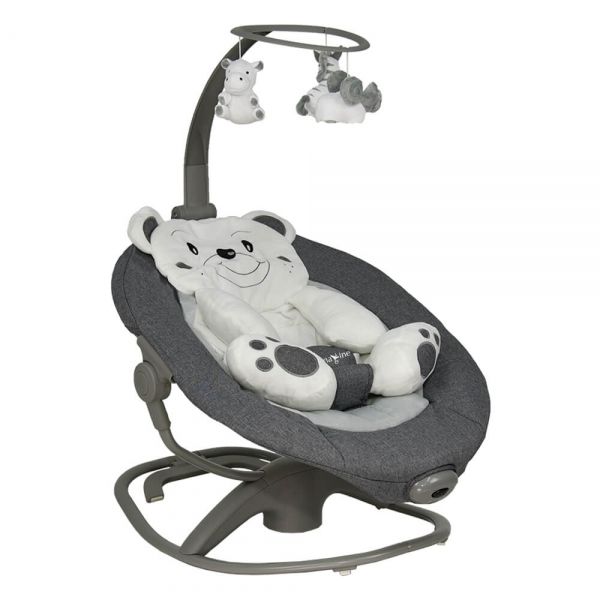 BEBE STARS Ηλεκτρικό Ρηλάξ Κούνια 360° Imagine 2in1 Grey (0-12 kg)