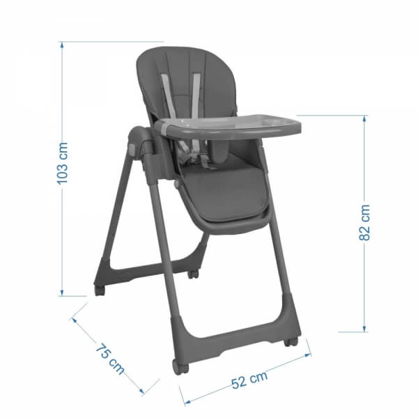 BEBE STARS Κάθισμα Φαγητού Milk Grey (6-36 μηνών)