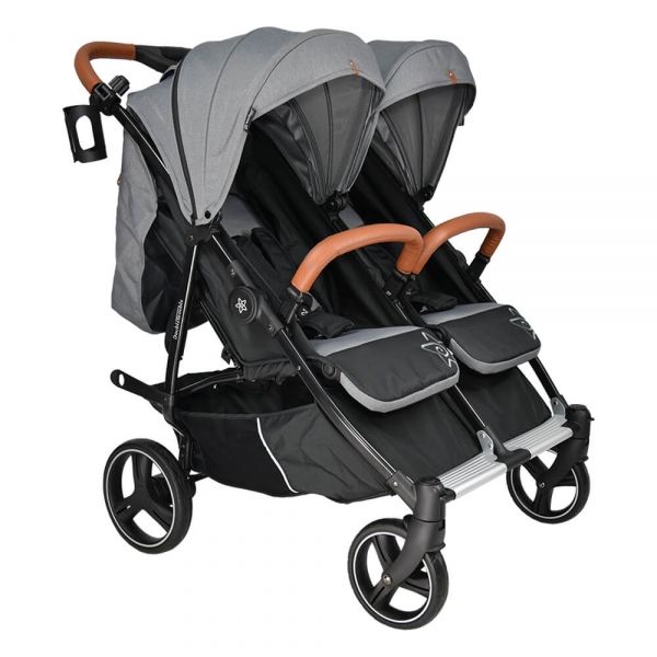 BEBE STARS Καρότσι Διδύμων Double Trouble Grey