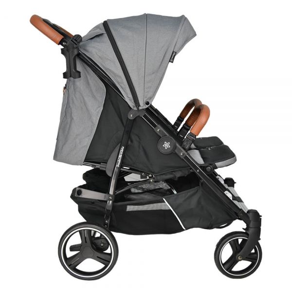 BEBE STARS Καρότσι Διδύμων Double Trouble Grey