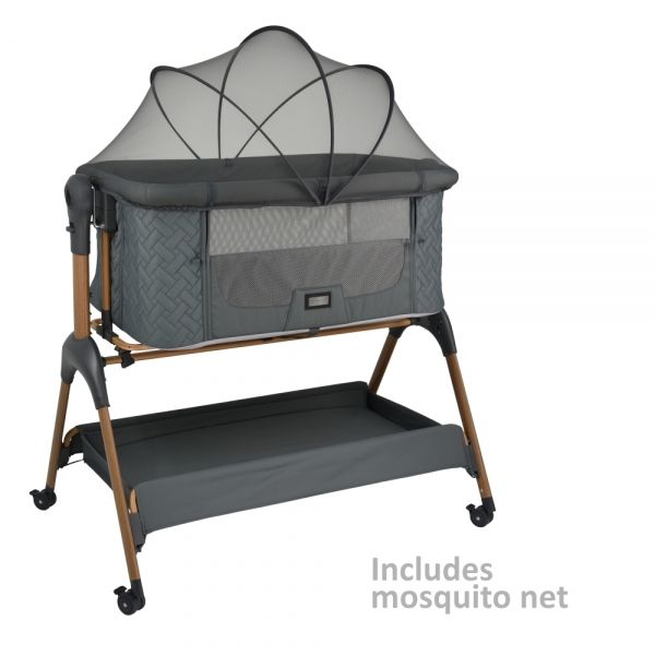 BEBE STARS Λίκνο Μωρού Με Κουνουπιέρα Style 2in1 Smoked Grey