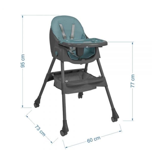 BEBE STARS Κάθισμα Φαγητού 2in1 Comfy Petrol (6-36 μηνών)