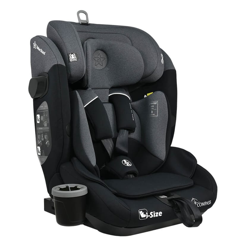 BEBE STARS Κάθισμα Αυτοκινήτου Isofix i-Size Compass Steel (76-150cm)