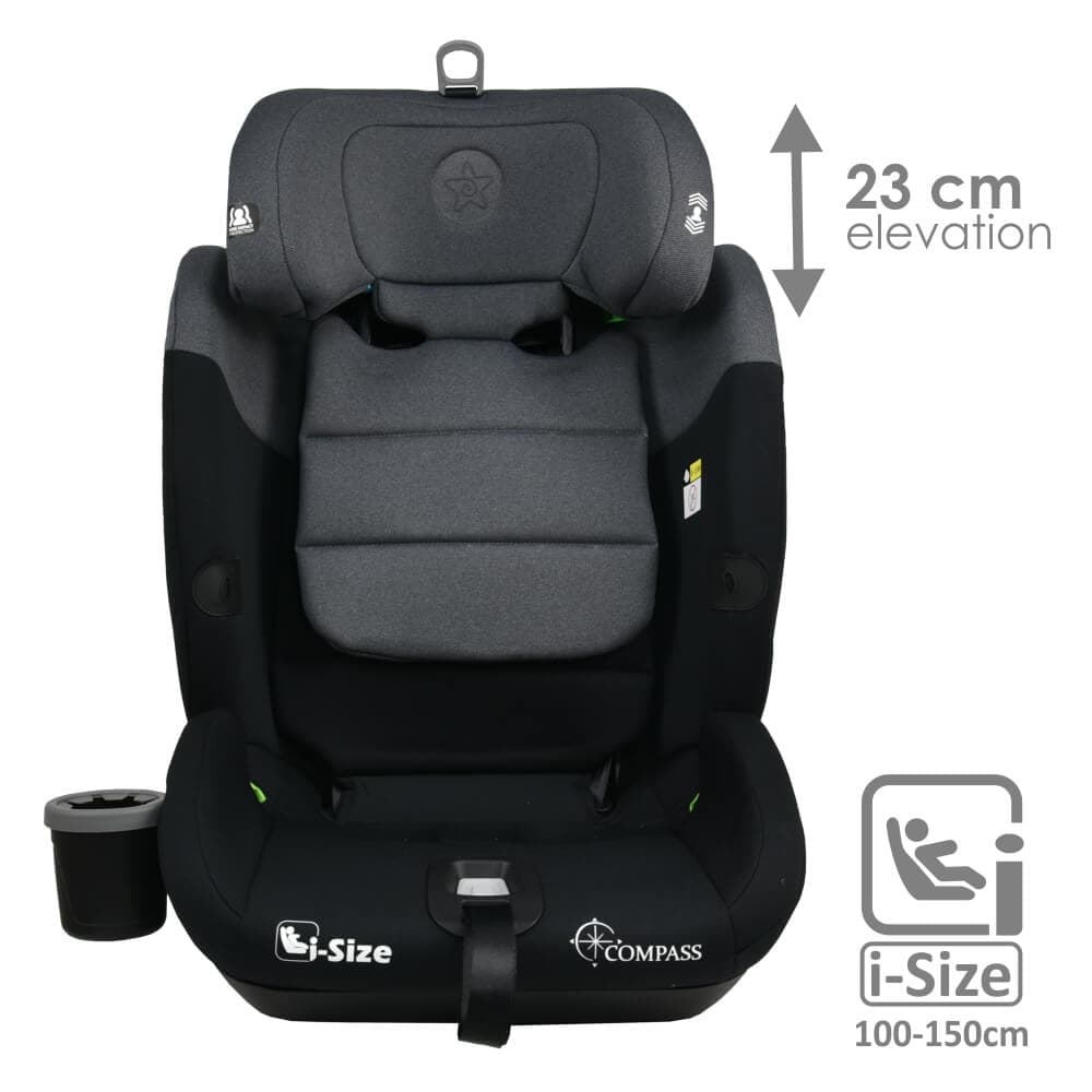 BEBE STARS Κάθισμα Αυτοκινήτου Isofix i-Size Compass Steel (76-150cm)